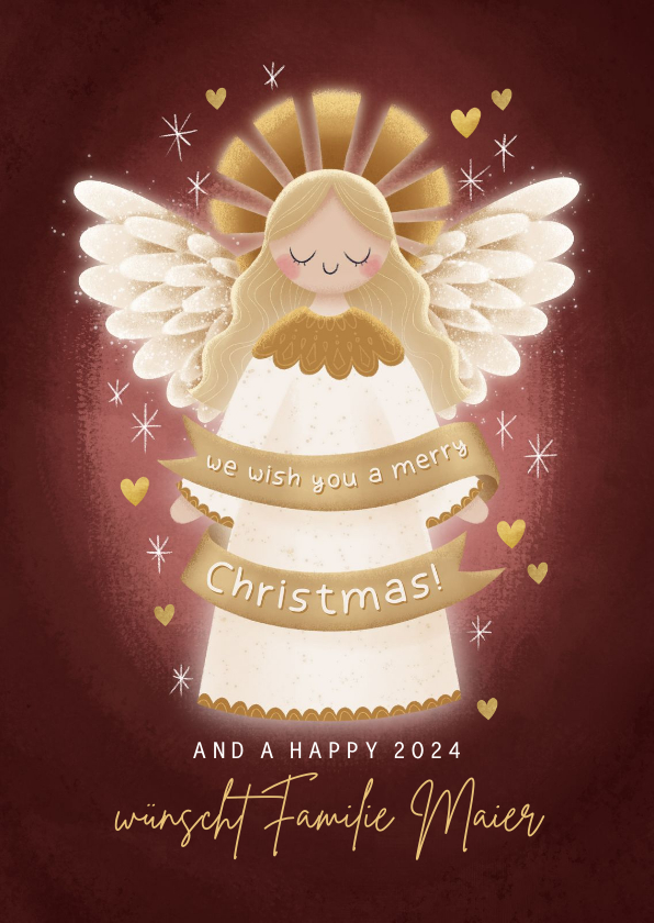 Weihnachtskarten - Weihnachtskarte Weihnachtsengel