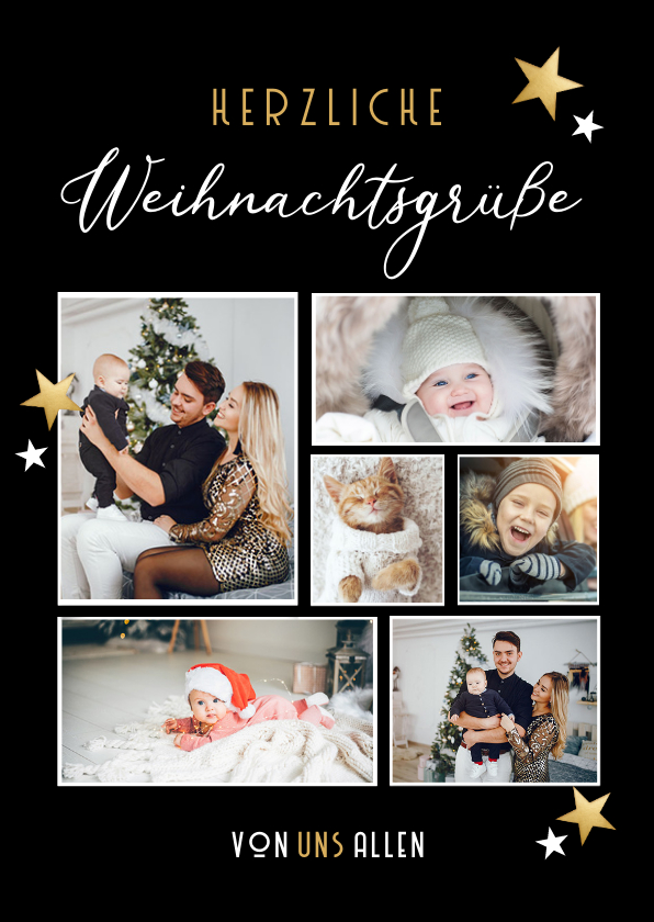 Weihnachtskarten - Weihnachtskarte Weihnachtsgrüße eigene Fotos