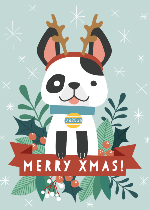 Weihnachtskarten - Weihnachtskarte Weihnachtshund