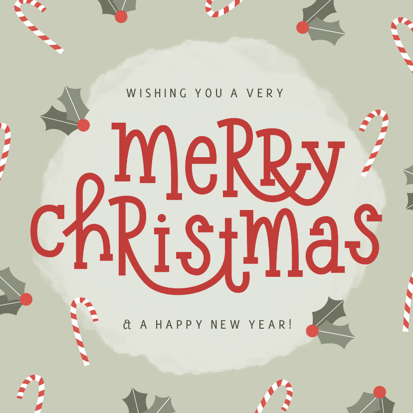 Weihnachtskarten - Weihnachtskarte 'Wishing You a Merry Christmas'